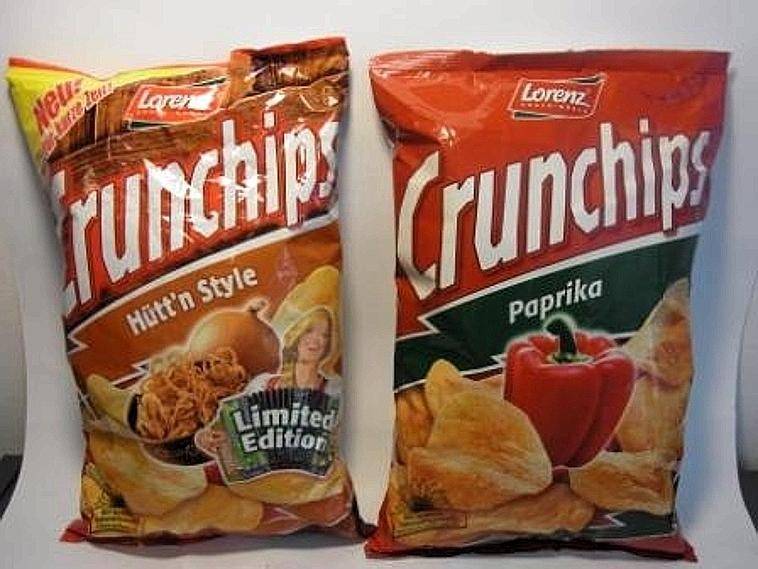 Crunchips Paprika - 200 Gramm und Hütt'n Style - 175 Gramm. Preis laut Verbraucherzentrale jeweils 1,79 Euro.