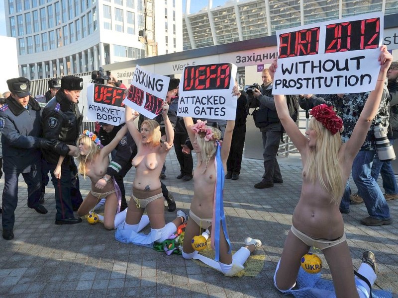 Demonstrantinnen der Femen Bewegung in Kiew.