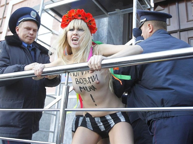 Demonstrantinnen der Femen Bewegung in Kiew.