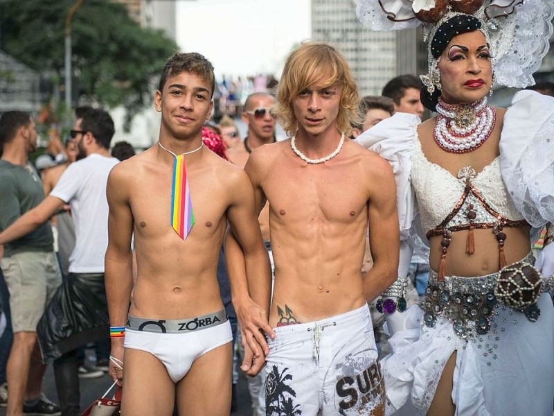 Gay Pride Parade in Sao Paulo.