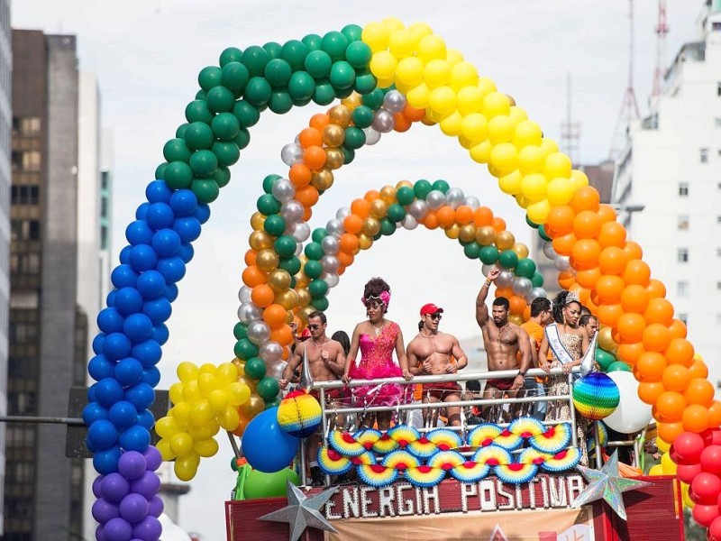 Gay Pride Parade in Sao Paulo.