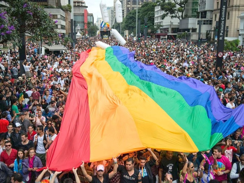 Gay Pride Parade in Sao Paulo.