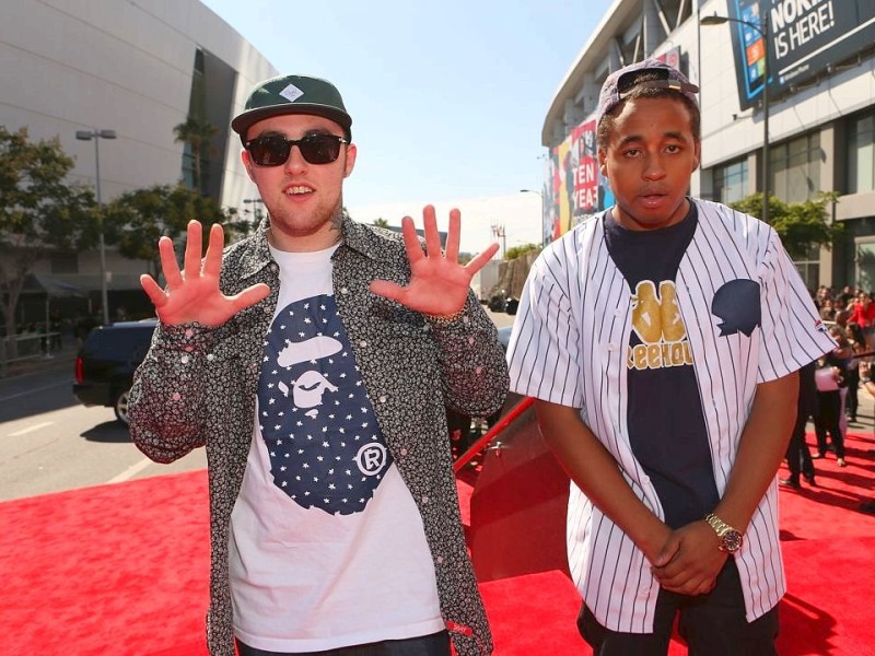 Rapper Mac Miller (li.).