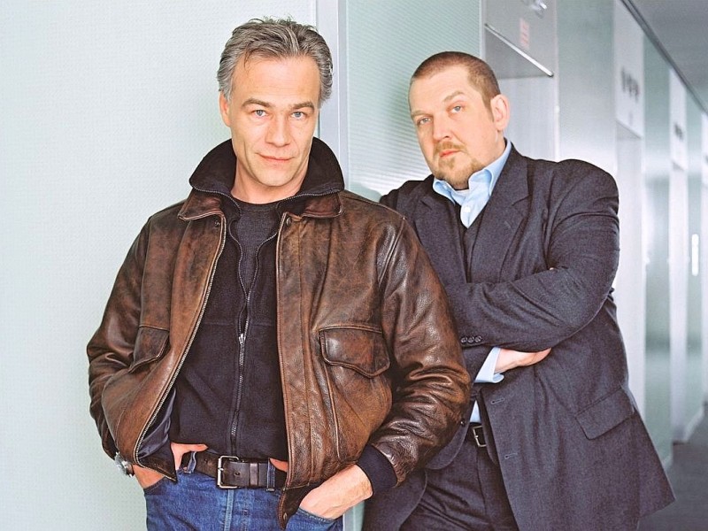 Die Kölner Tatort Kommissare: Klaus J. Behrendt (l.) spielt Hauptkommissar Max Ballauf, Dietmar Bär löst als Freddy Schenk die Fälle.