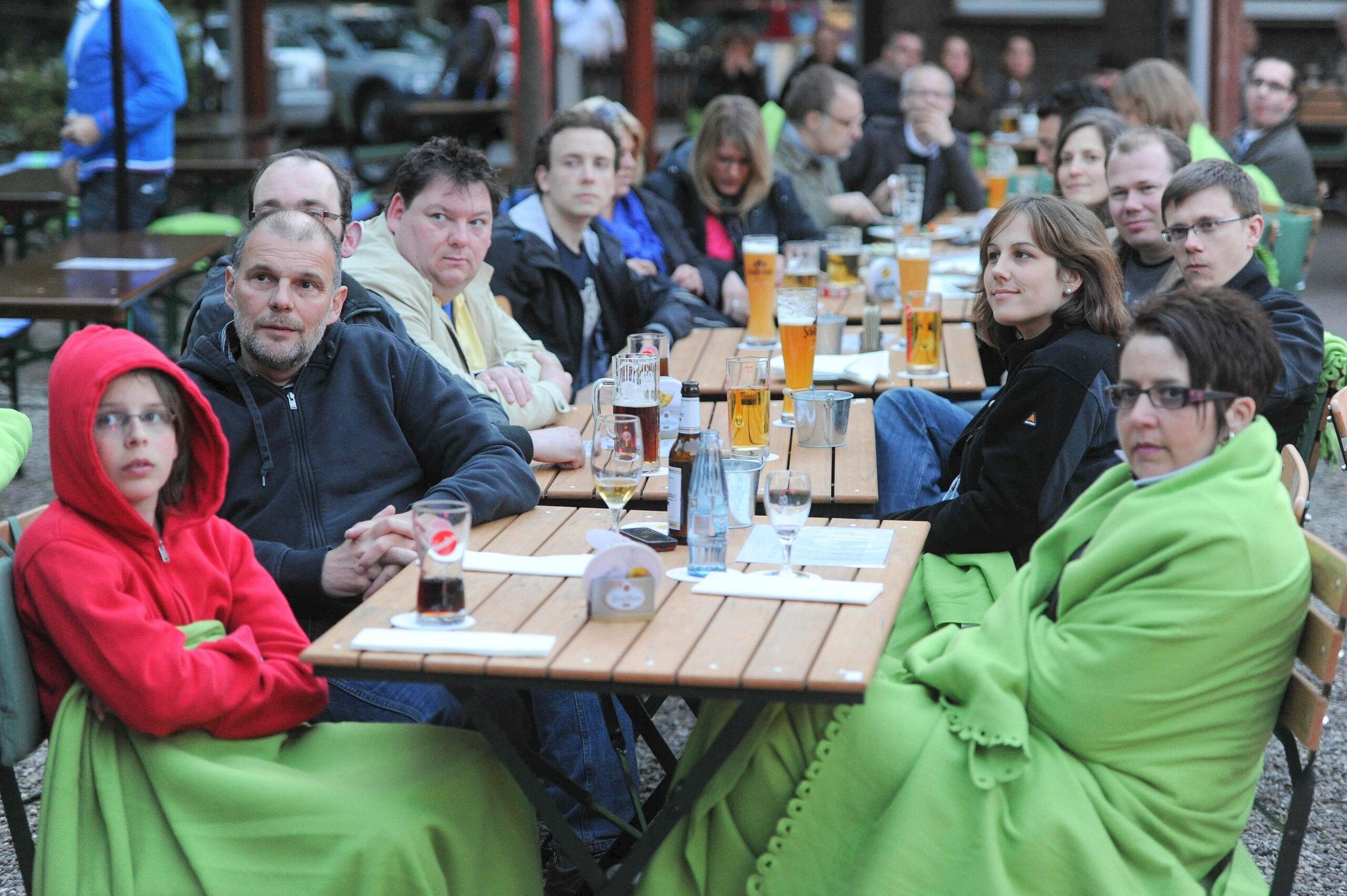 Am Samstag, 14.05.2011 gab es in der Gastwirtschaft Samanns Hof ein Public Viewing. Rudelgucken beim ESC Song Contest in Düsseldorf. Lena schaffte nur den zehnten Platz.Foto: Markus Joosten / WAZ FotoPool.