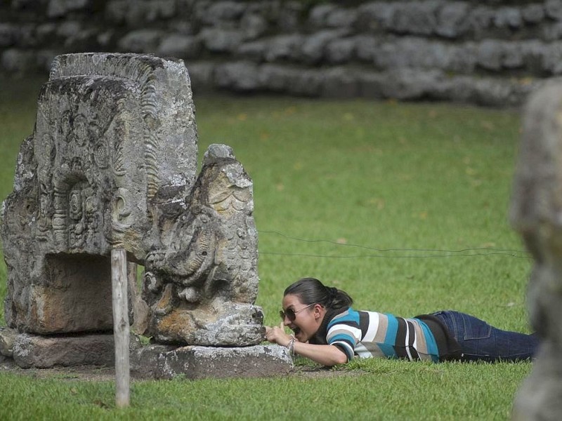 Der vermeintliche Weltuntergang lockt viele Touristen zu den esoterisch wichtigen Orten. Wie hier in Copan, Honduras.