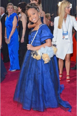 Nachwuchsschauspielerin  Quvenzhane Wallis lag mit ihrem Kleid voll im Trend.