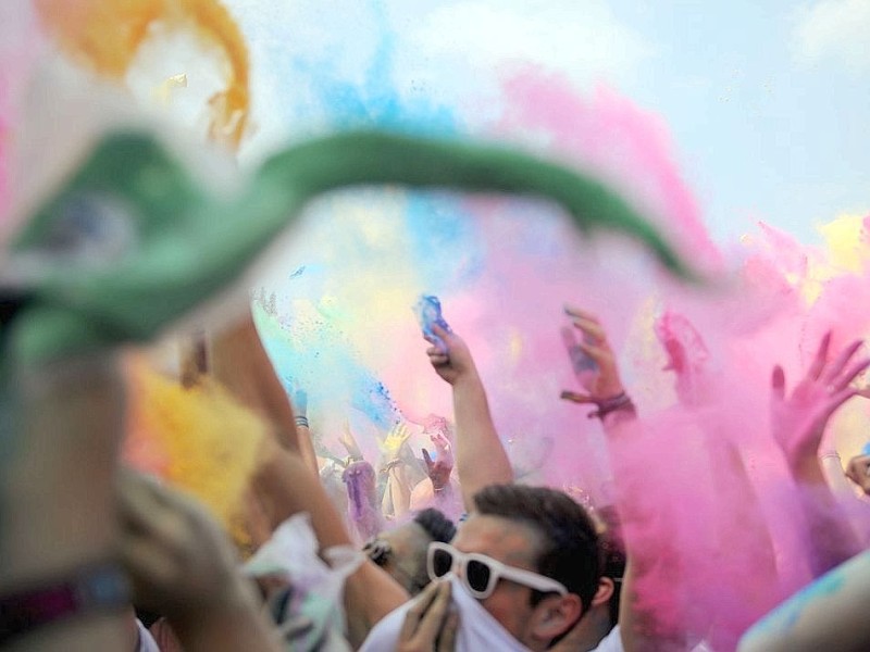 Anfang Juni hatte es auch in Leverkusen ein Holi-Festival gegeben.