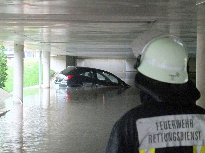 Einsatz der Bochumer Feuerwehr beim Unwetter. Foto: Lutz Leitmann/Stadt Bochum, Presseamt.