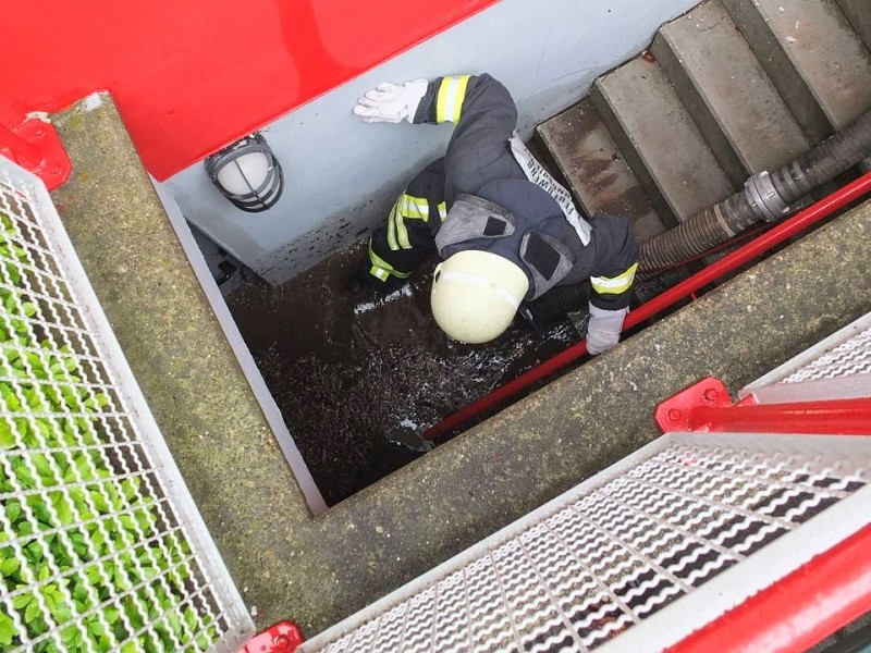 Einsatz der Bochumer Feuerwehr beim Unwetter. Foto: Lutz Leitmann/Stadt Bochum, Presseamt.