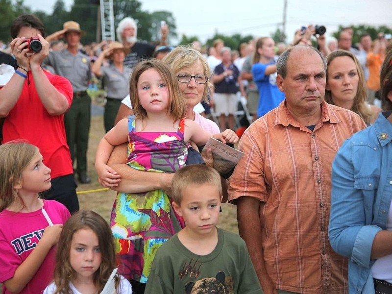 Amerikaner spielen zum 150. Jahrestag die entscheidende Schlacht des amerikanischen Bürgerkrieges in Gettysburg nach.