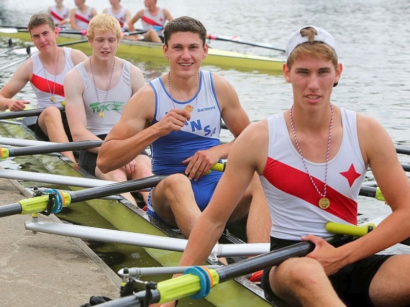 Vierer, die Rgm. RC Witten, Hansa Dortmund, RR TVK Essen gewinnt ihr Rennen