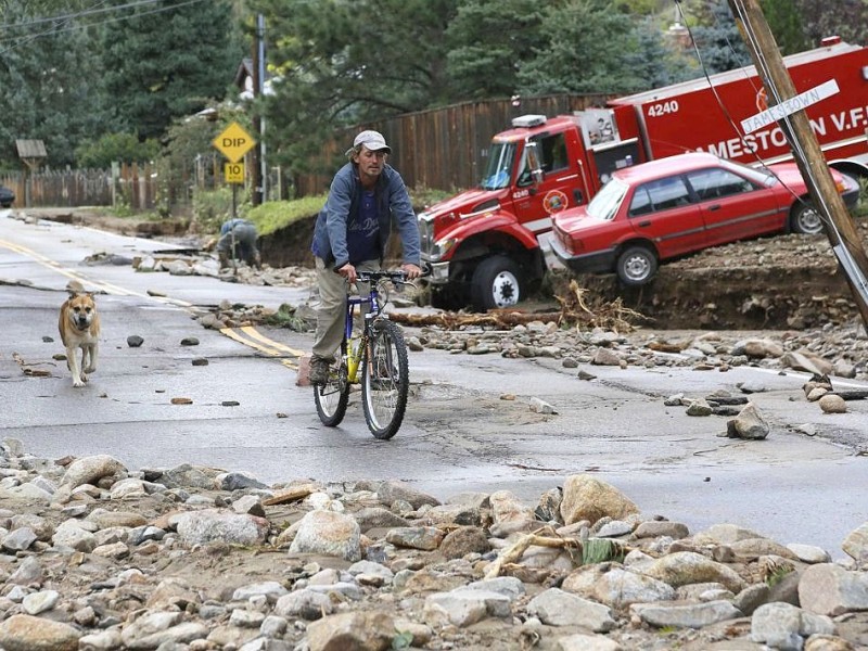 Unwetter haben im US-Bundesstaat Colorado eine Flutkatastrophe ausgelöst.