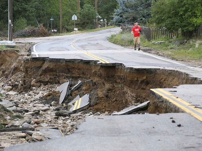 Unwetter haben im US-Bundesstaat Colorado eine Flutkatastrophe ausgelöst.