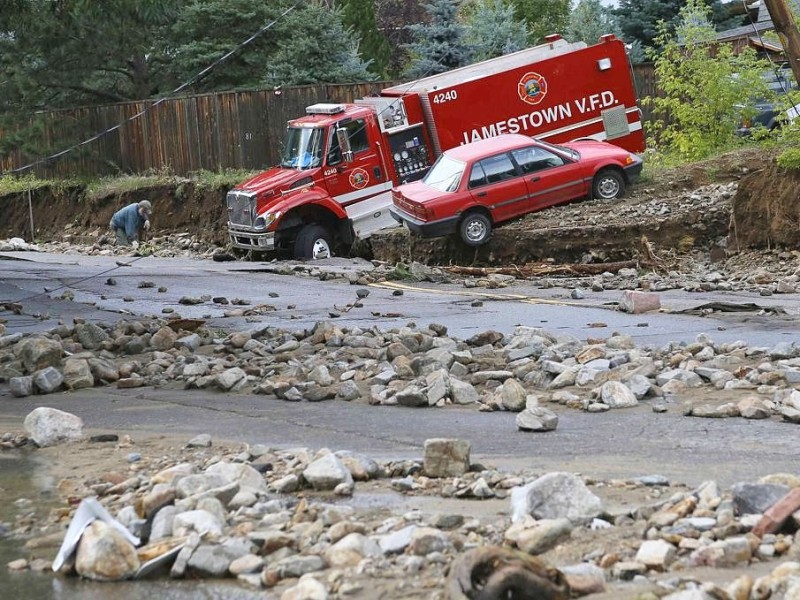 Unwetter haben im US-Bundesstaat Colorado eine Flutkatastrophe ausgelöst.