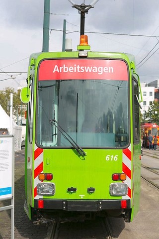 Zum 120-jährigen Bestehen führte die Evag am Tag der offenen Tür am 21. September alte Straßenbahnen vor.