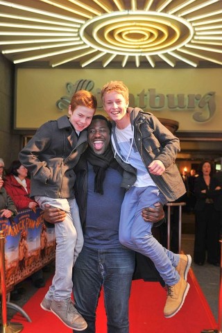 Zur Filmpremiere Die Abenteuer des Huck Finn kamen im Dezember 2012 die Schauspieler Jacky Ido,  Leon Seidel und Louis Hofmann.