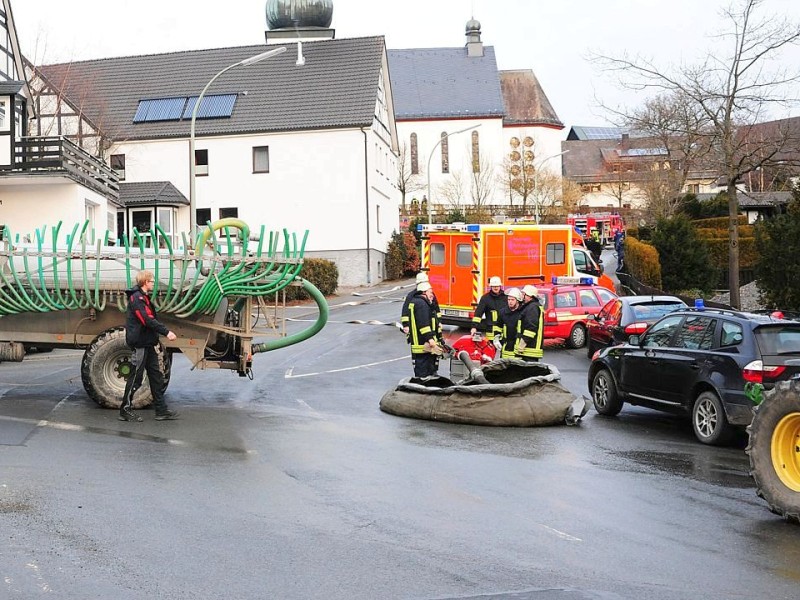 Brand bei Feuerwehr in Schmallenberg.