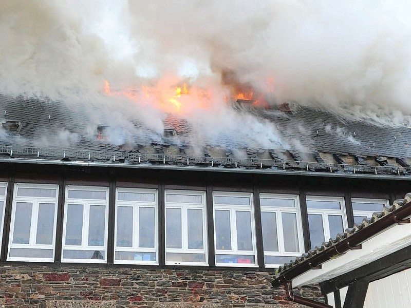 Brand bei Feuerwehr in Schmallenberg.