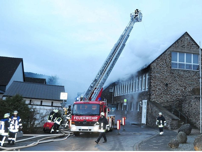 Brand bei Feuerwehr in Schmallenberg.