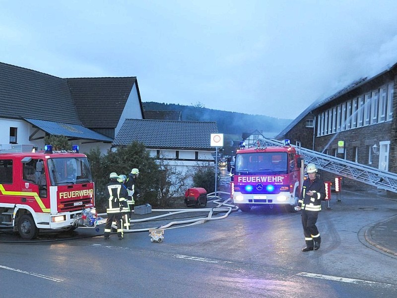 Brand bei Feuerwehr in Schmallenberg.