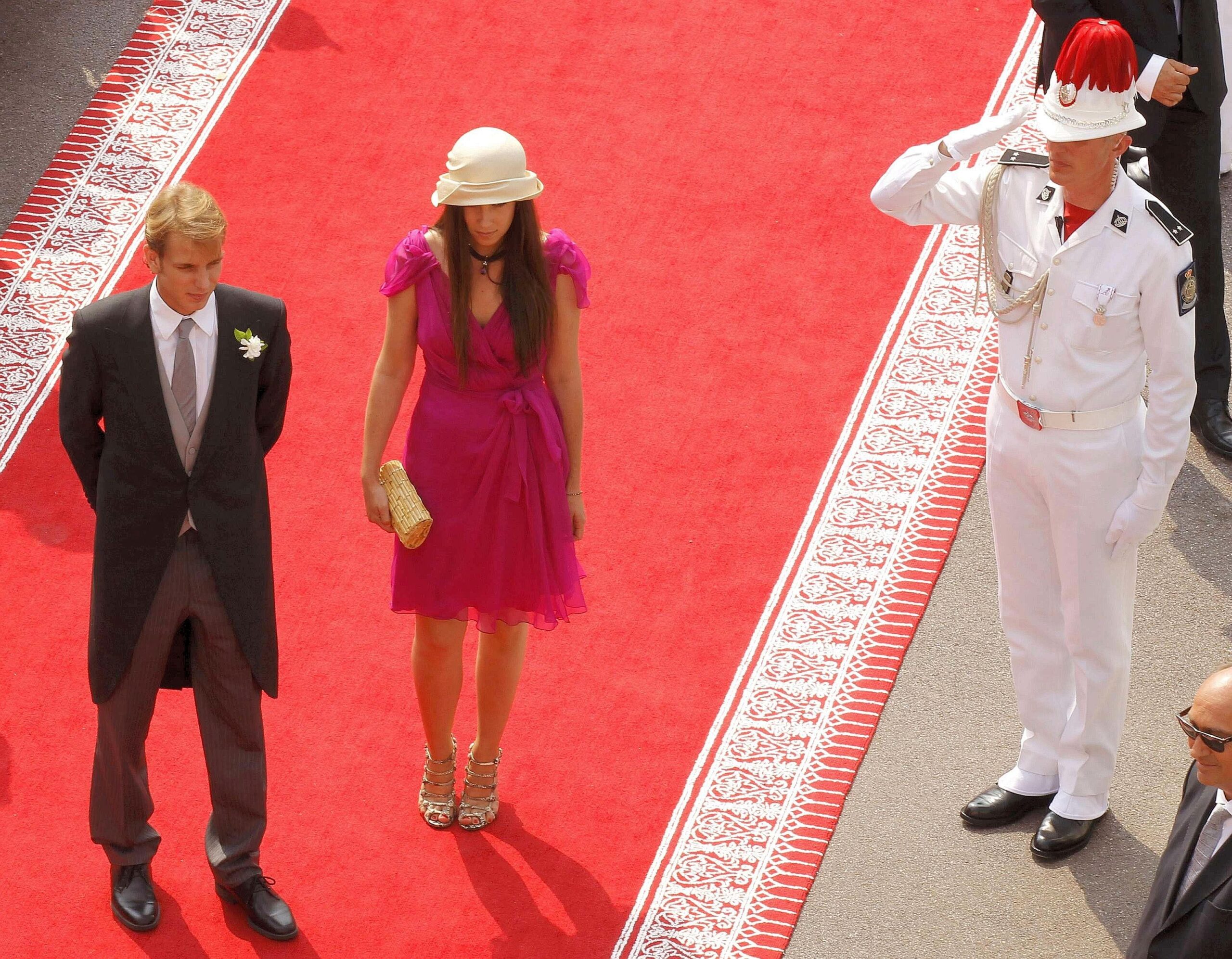 Auch die Kinder von Prinzessin Caroline sind da: Andrea Casiraghi und seine Freundin Tatiana Santodomingo sowie