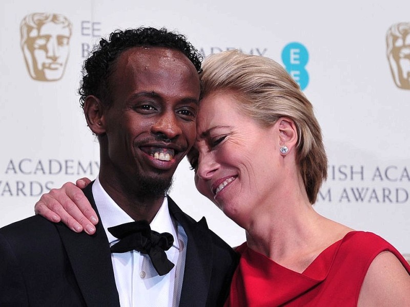 Captain Phillips ist als bester Film und in fünf weiteren Kategorien nominiert. (im Bild: Darsteller Barkhad Abdi mit Emma Thompson)