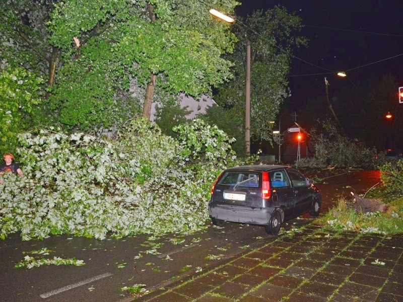 Das Unwetter hinterließ  große Schäden.