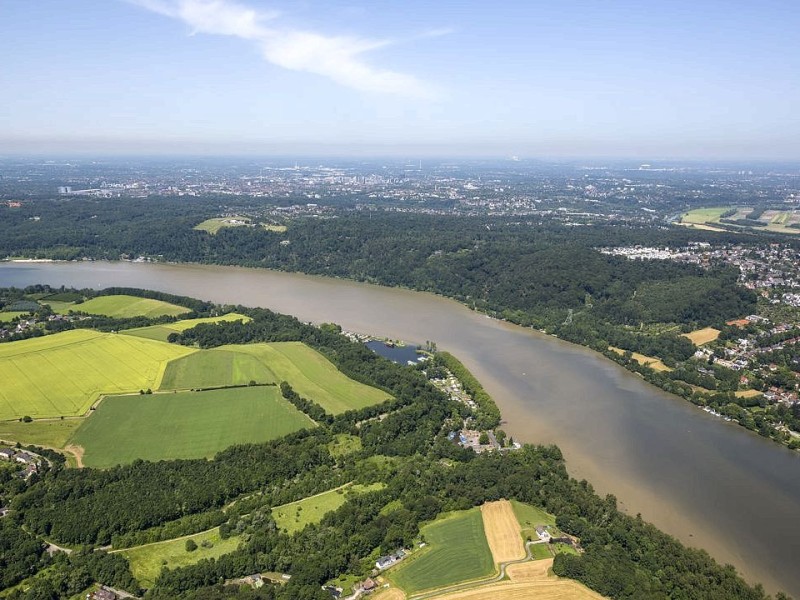 Der Baldeneysee ist braun gefärbt, und die Uferwege waren teilweise nicht passierbar.