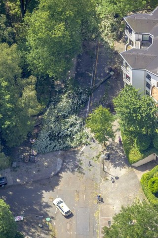 In Bochum waren nördlich des Bergbaumuseums viele Straße gesperrt.