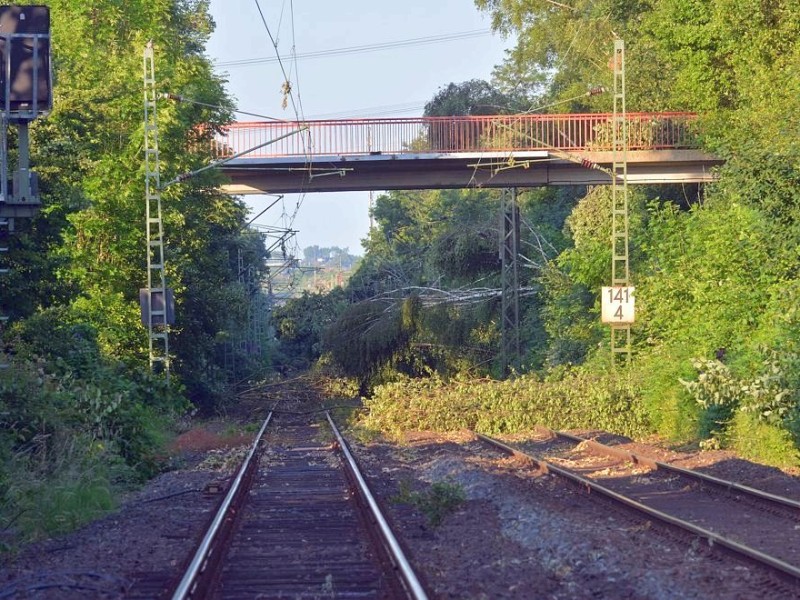 So sah es am Donnerstag noch auf der S-Bahnstrecke zwischen Essen und Bochum aus, hier in Wattenscheid.