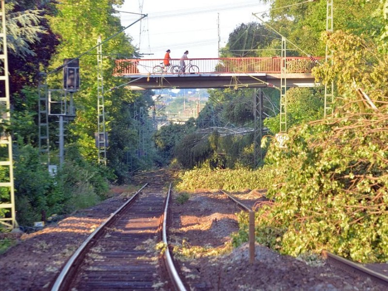 So sah es am Donnerstag noch auf der S-Bahnstrecke zwischen Essen und Bochum aus, hier in Wattenscheid.