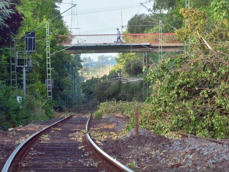 So sah es am Donnerstag noch auf der S-Bahnstrecke zwischen Essen und Bochum aus, hier in Wattenscheid.