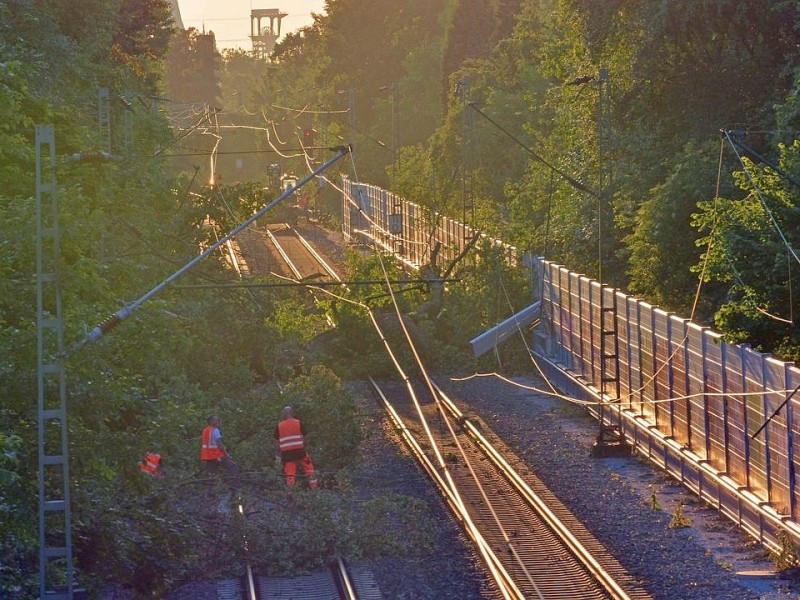 So sah es am Donnerstag noch auf der S-Bahnstrecke zwischen Essen und Bochum aus, hier in Wattenscheid.