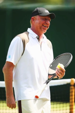 Boris Becker betreut beim Tennisturnier in Wimbledon Novak Djokovic.