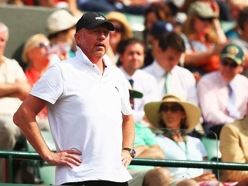 Boris Becker betreut beim Tennisturnier in Wimbledon Novak Djokovic.