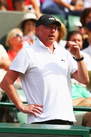 Boris Becker betreut beim Tennisturnier in Wimbledon Novak Djokovic.