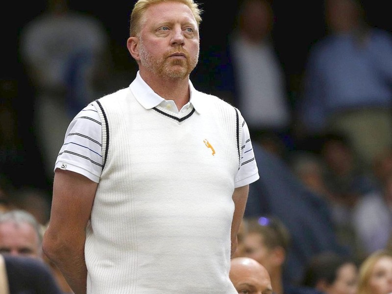 Boris Becker betreut beim Tennisturnier in Wimbledon Novak Djokovic.