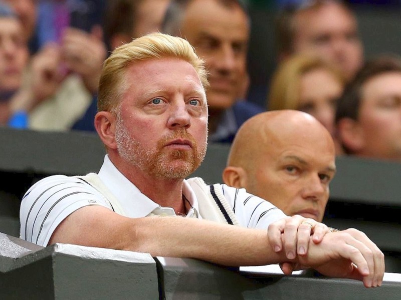 Boris Becker betreut beim Tennisturnier in Wimbledon Novak Djokovic.