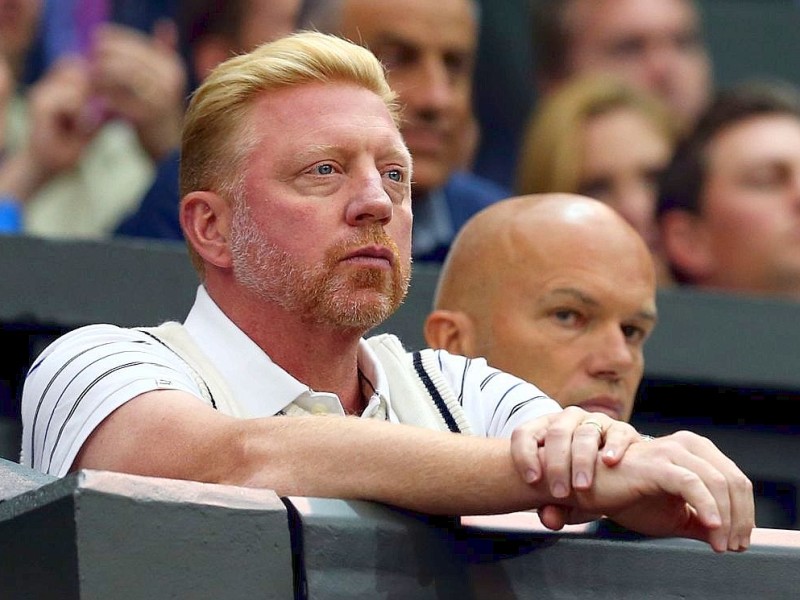 Boris Becker betreut beim Tennisturnier in Wimbledon Novak Djokovic.