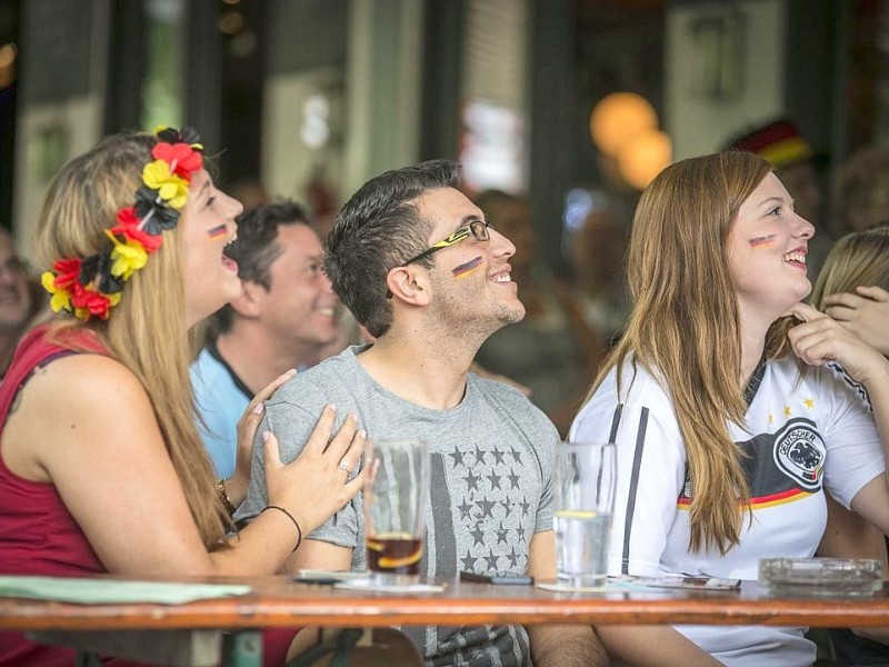 Public Viewing im Café Steinbruch.