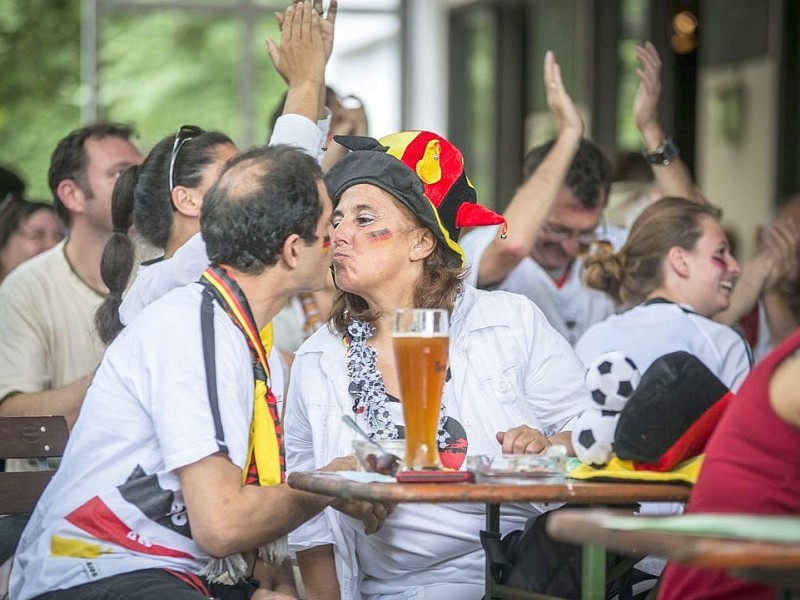 Public Viewing im Café Steinbruch.