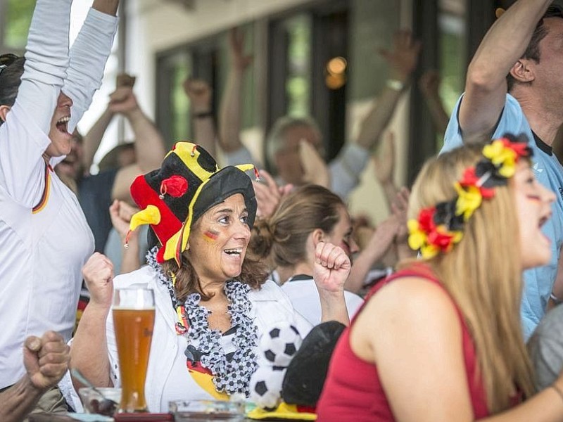 Public Viewing im Café Steinbruch.