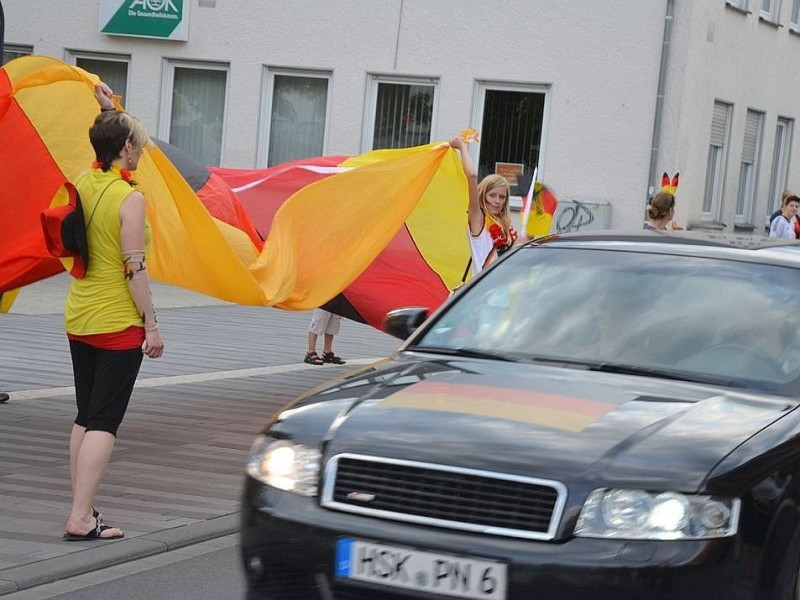 Autokorso WM 2014 in Meschede.