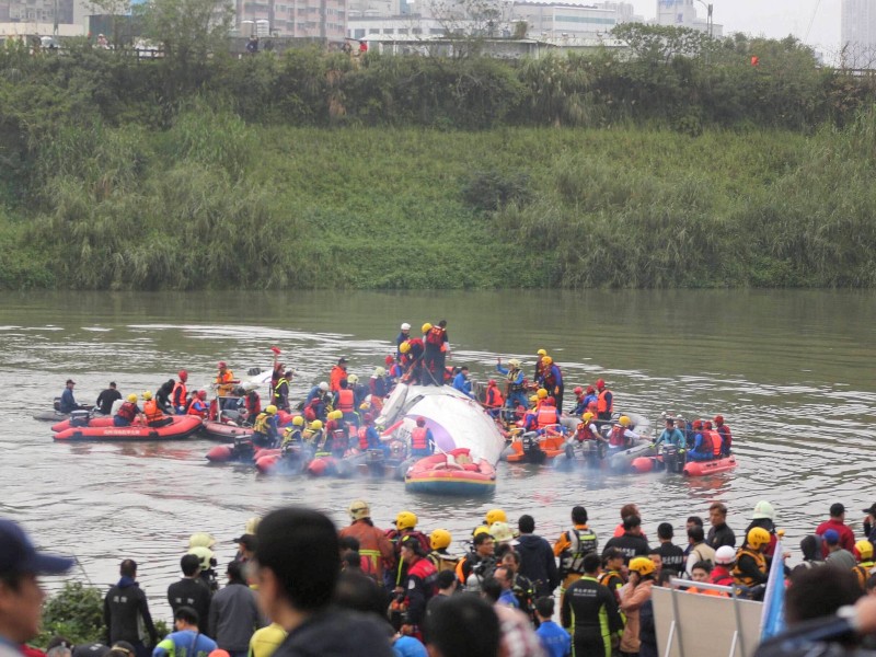 Dramatische Rettungsszenen auf dem Fluss.