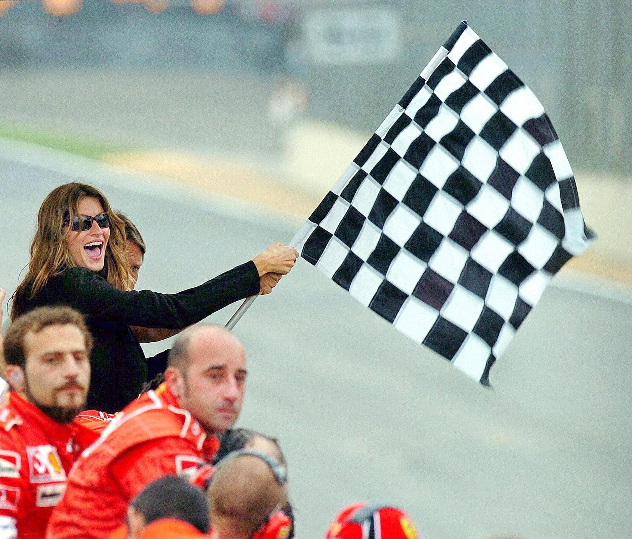 Gisele Bundchen bei einem Formel-1-Rennen.