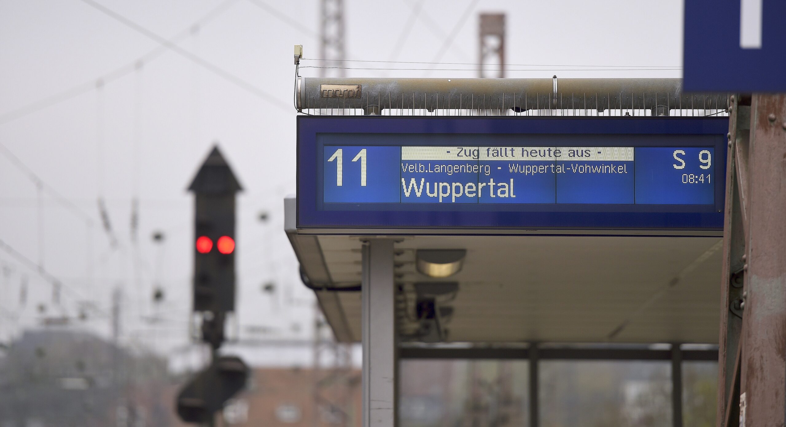 Lokführerstreik am Hauptbahnhof Essen.