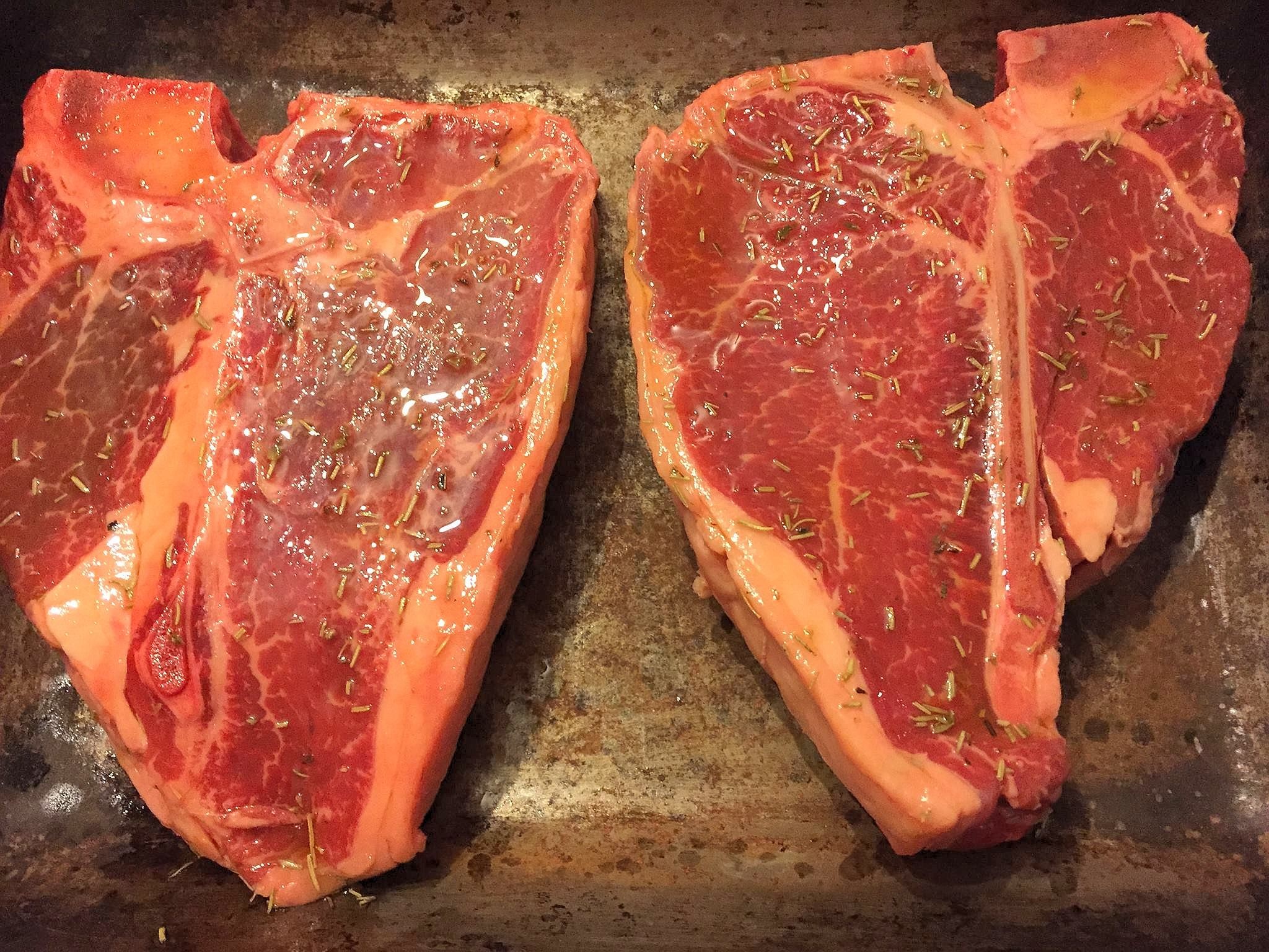 Porterhouse Steak ist die Grundlage für die Bistecca Fiorentina.