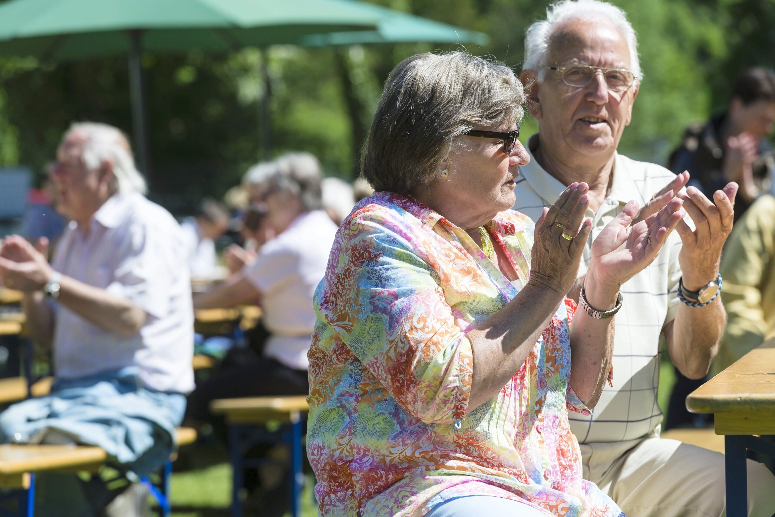 Strahlender Sonnenschein beim NRZ Wandertag 2015 am Baldeneysee.