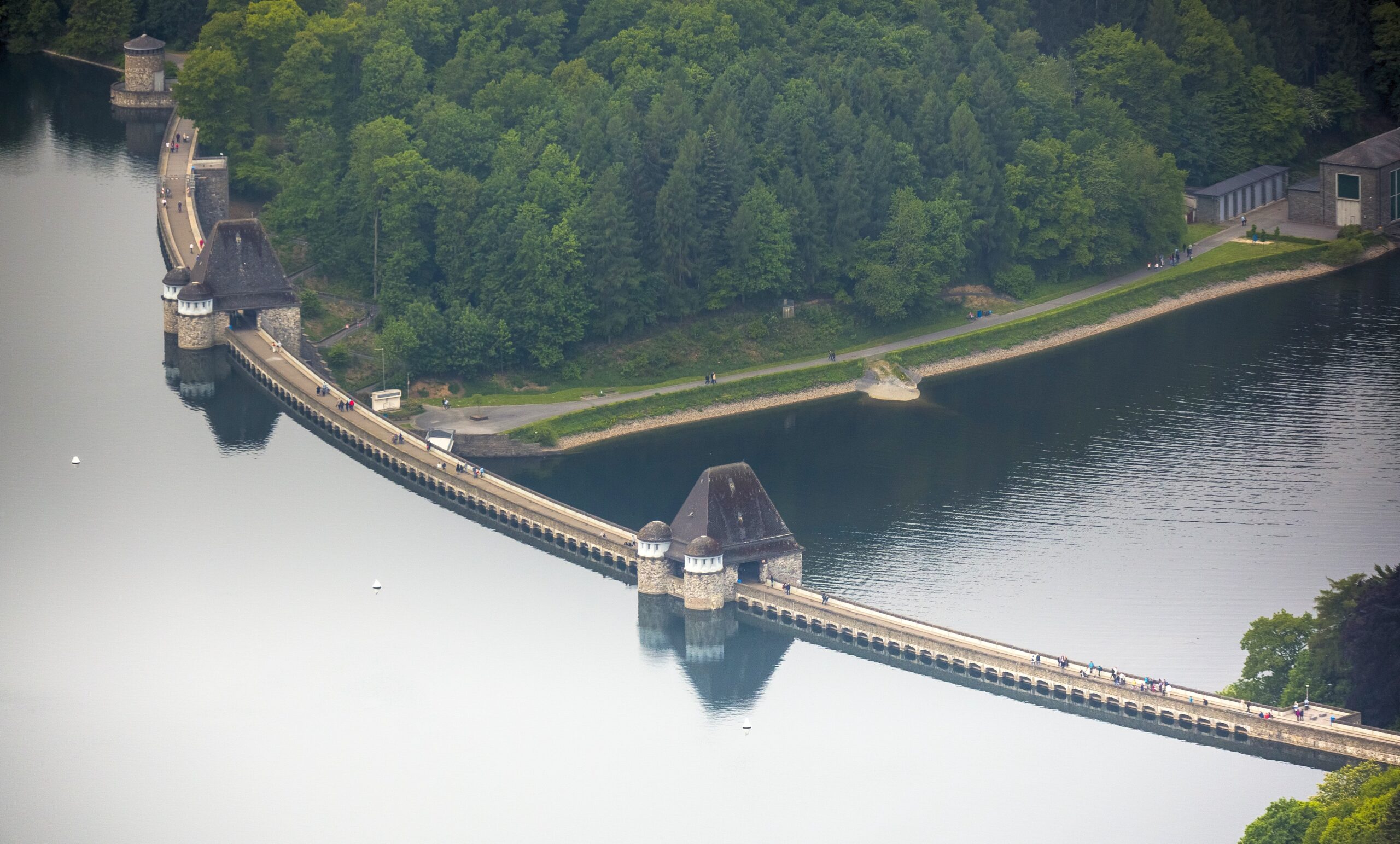 Staumauer,  Möhnesee, Sauerland, Möhnesee, Nordrhein-Westfalen, Deutschland